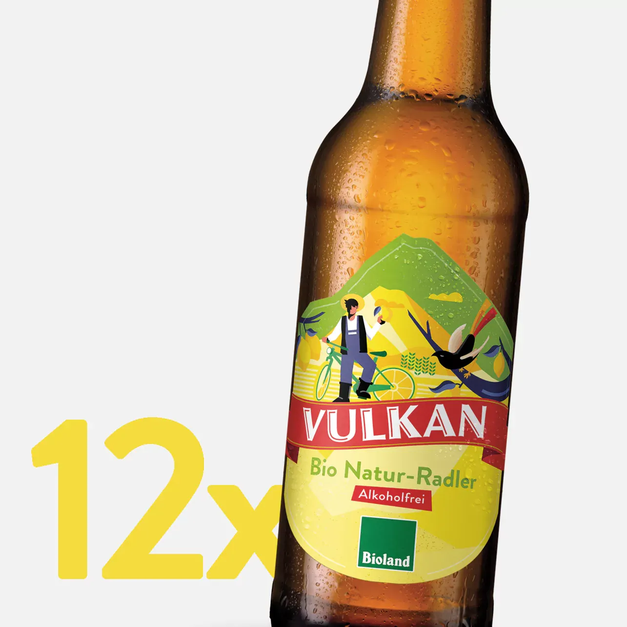 VULKAN Bio Natur-Radler alkoholfrei Vorteilspaket 12×0,33l – Bild 2
