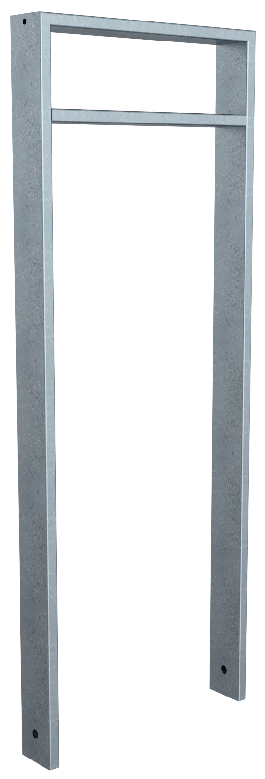 Anlehnbügel aus Vierkantrohr 60 x 40 mm, mit Querholm, 450 x 800 mm, feuerverzinkt